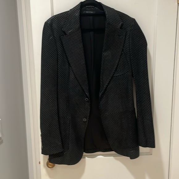 Gucci Other - Black Gucci Guccissima gg blazer jacket suede size 48 so hot